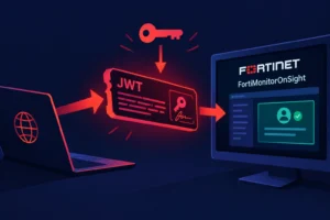 Visualisierung eines Authentifizierungsprozesses mit JWT und FortiMonitorOnSight.