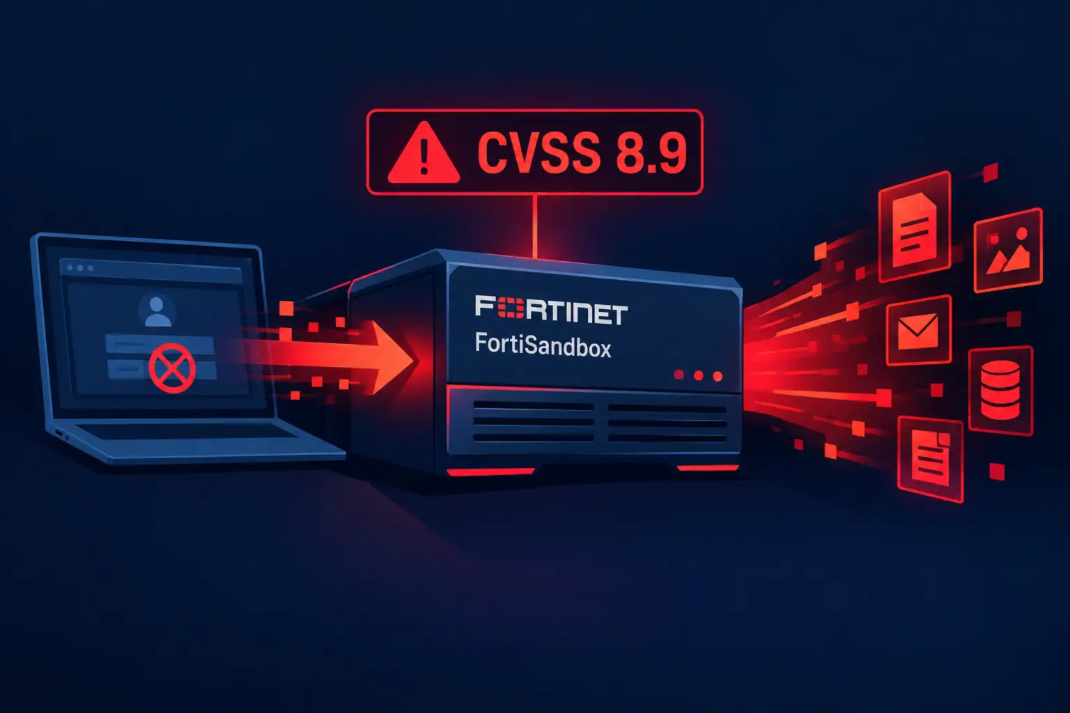 Уязвимость FortiSandbox с оценкой CVSS 8.9 и ее последствия.