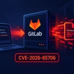 GitLab-Symbol mit Sicherheitswarnung zu kritischer Verletzlichkeit