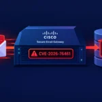 SQL injection vulnerability alert in Cisco Secure Email Gateway image.