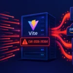 Зображення серверів Vite із позначкою уразливості CVE-2026-39364.