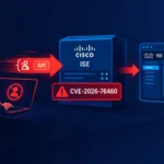 User accessing Cisco ISE software highlighting CVE-2026-76460 vulnerability.