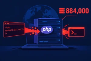 Visual representation of PHP vulnerabilities affecting 884,000 servers.