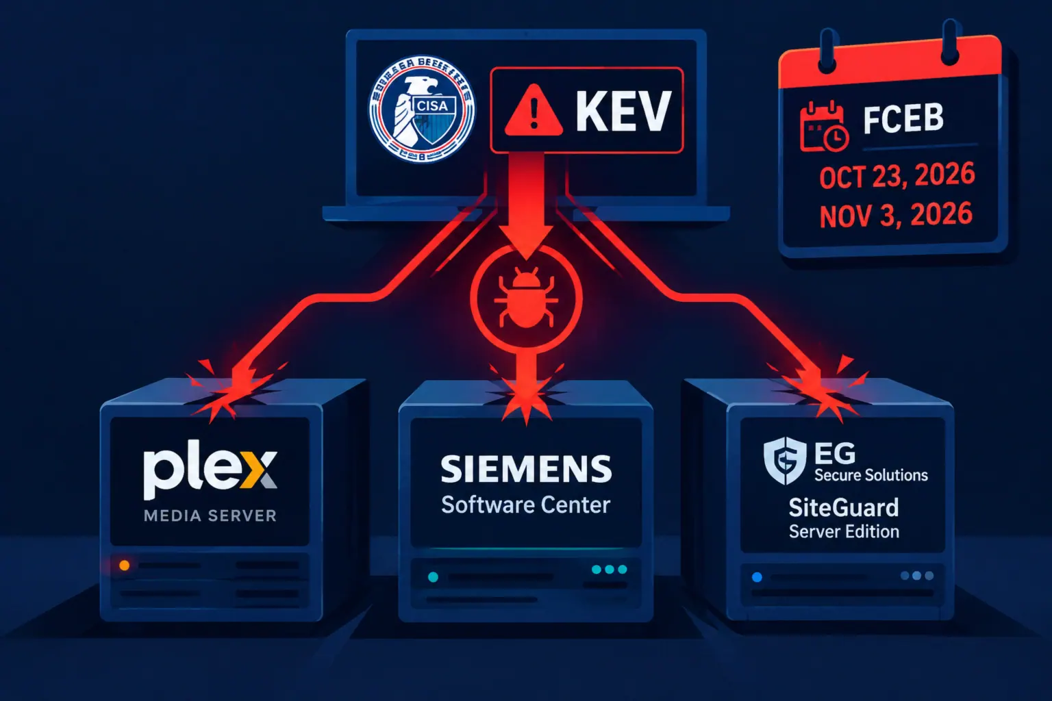 CISA alerta sobre vulnerabilidades en Plex, Siemens y SiteGuard.