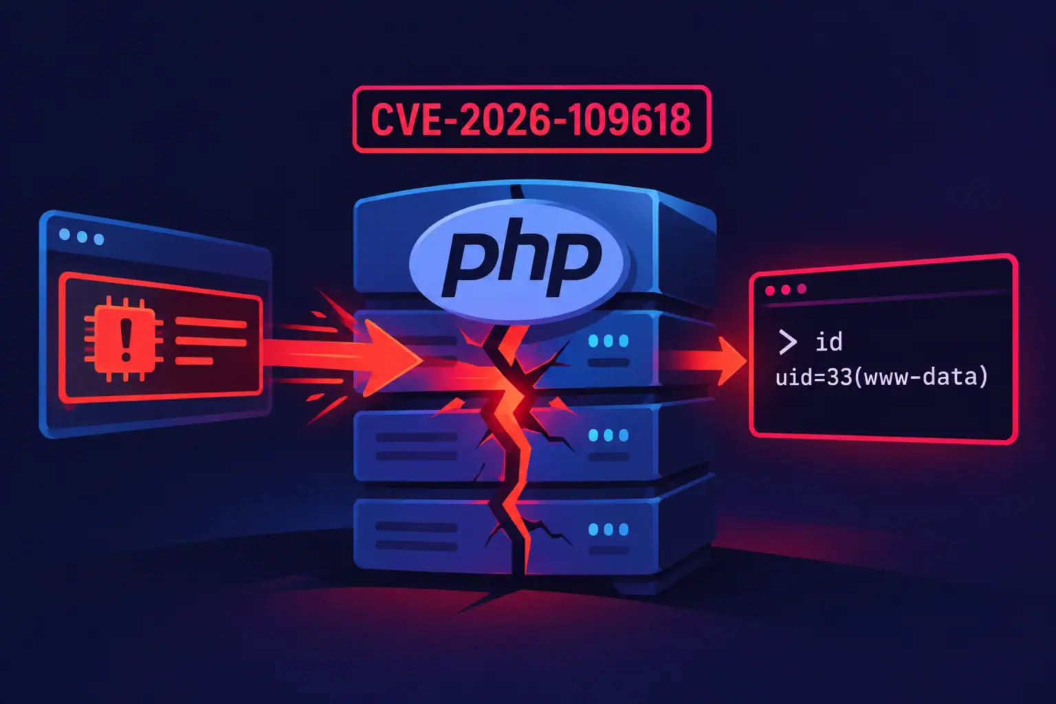Угрозы безопасности в PHP, изображение уязвимости CVE-2026-109618.