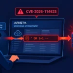 Visualisierung von SQL-Injection-Angriff im Arista VeloCloud Orchestrator.