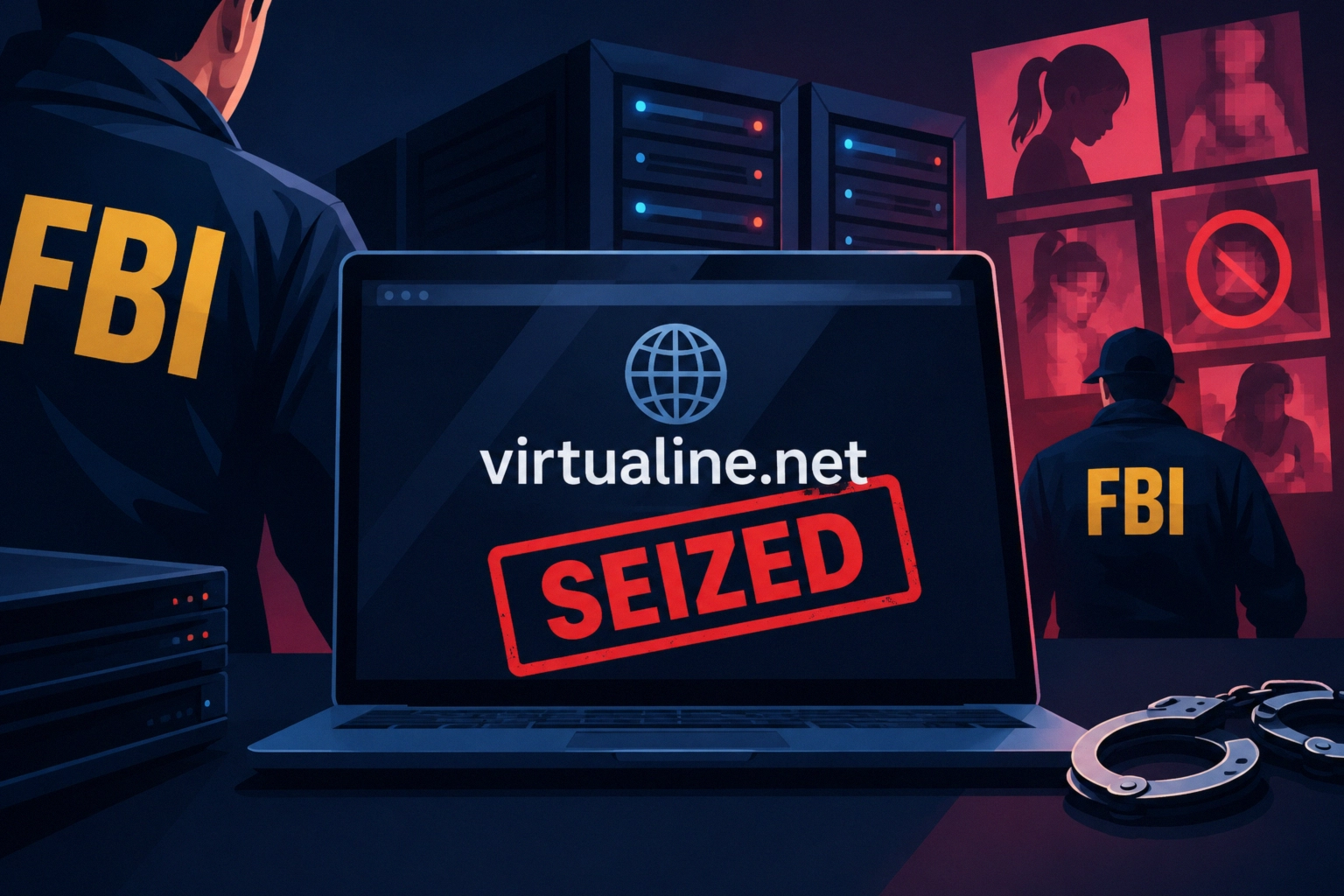 FBI agents in a digital investigation of a seized bulletproof hosting domain.